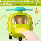 Yerloa Kids Airplane Toy Helicopter Music Lights Toddler Birthday Gift 1-4 Year view 2