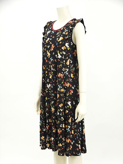 Amazon フランシュリッペ ブラック Franche Lippee Black エンブロイダリーワンピース ワンピース チュニック 通販