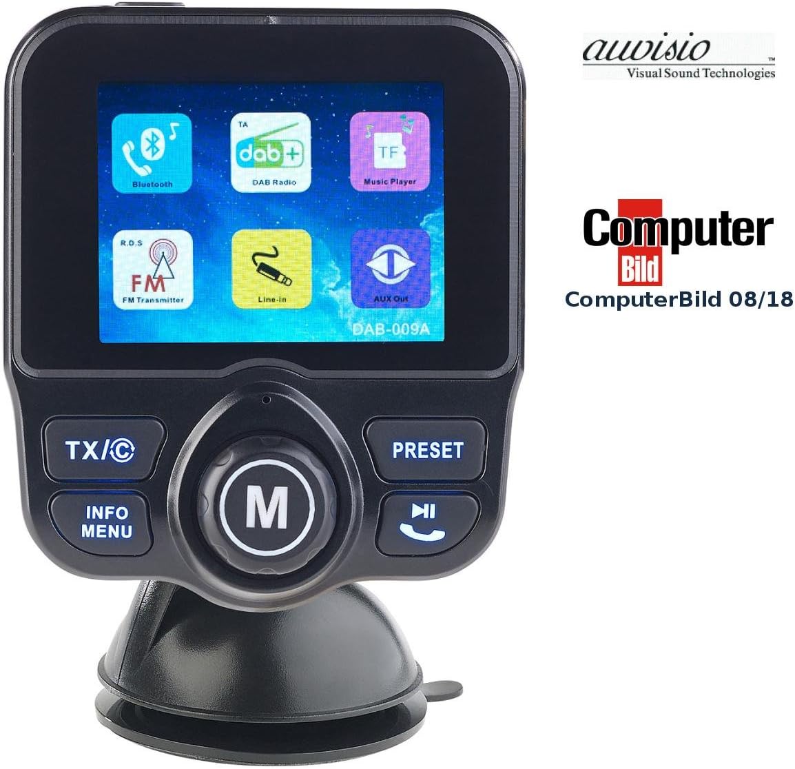 Auvisio DABadapter DAB+/DABontvanger, FMzender, Bluetooth