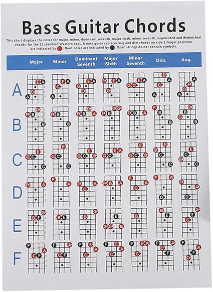 Amazon Com F Fityle Chord Chart Of Educational Chords Reference Poster Of Chord Formulas Chord Progressions Perfect Chords Cheatsheet L 41x57cm Musical Instruments
