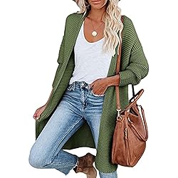 ADJHDFH Chunky Knit Sweater Women'S Plaid Ardigan