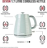 Haden Devon Green Kettle 1.7L 3000W Auto Shut Off Boil Dry Cordless view 2