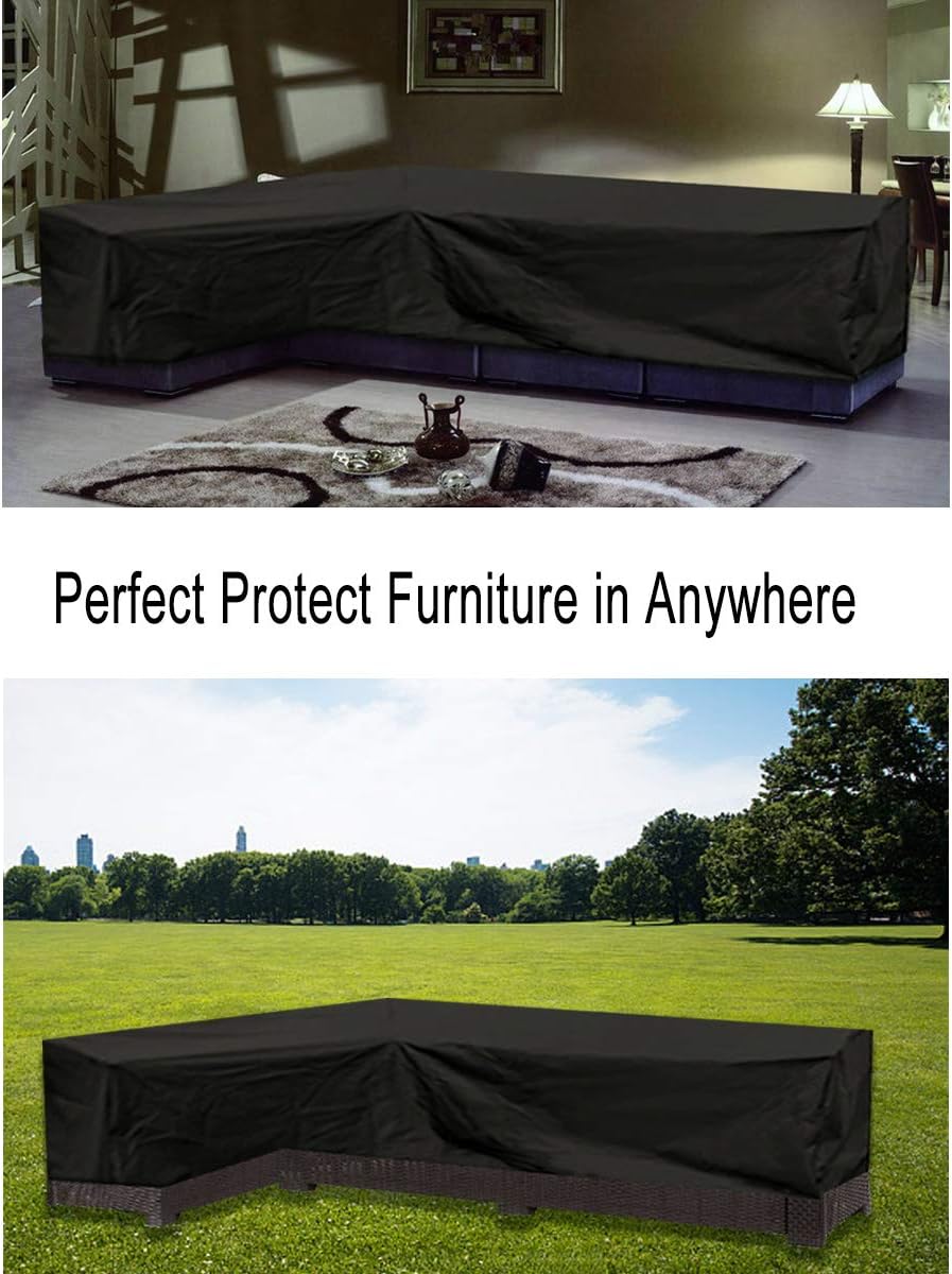 ESSORT Patio Cover, Large Outdoor Sectional Furniture Set Cover, Table Chair Sofa Covers, Waterproof Dust Proof Anti UV/Wind, Protective Cover for Garden (78''x106''x35'' L-Shaped Sofa Cover) : Garden & Outdoor