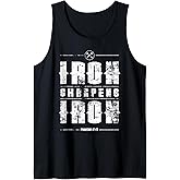 Iron Sharpens Iron Proverbs Christian Bible Verse Religious Tank Top