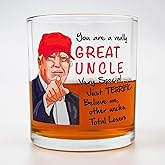 Donavibe Uncle Rock Glass 10Oz - Uncle Gifts From Niece Nephew - Fathers Day, Birthday, Christmas Gift For Uncles - Funny Uncle's Glass Cup