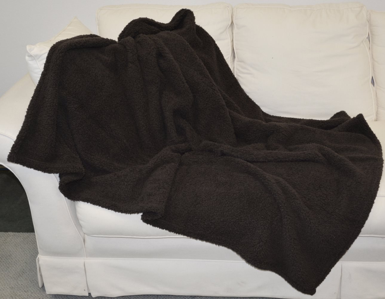 Sherpa Throw Blanket Blue 50\