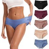 INNERSY Women's No Show Modal Underwear Quick Dry Panties 5-Pack | Full Coverage Summer Briefs, Soft and Thin, Moisture Wicking, Breathable, Lightweight, Skin-friendly Fit