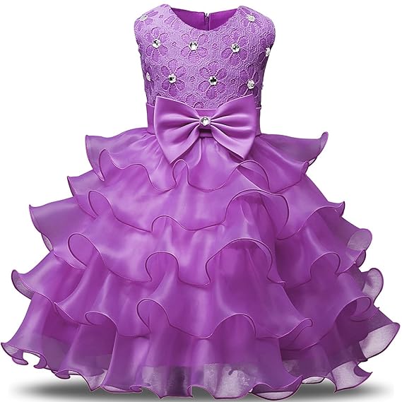 Brofans Mädchen Kleid Kinder Rüschen Spitze Party BrautKleid er Fancy Schmetterling Kleid Weiße Blume 0-6 Monate