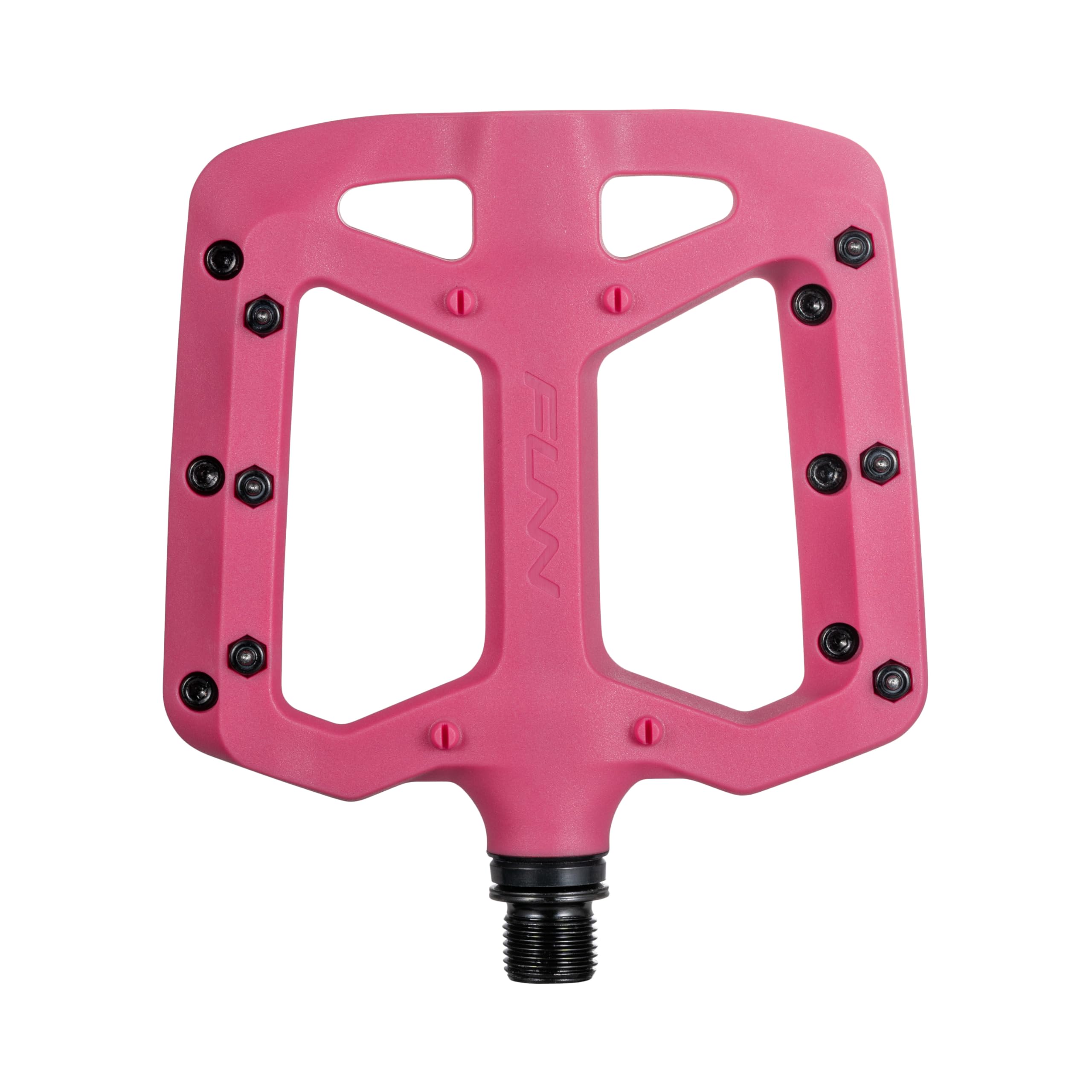 Funn Taipan Glass Fiber Reinforced Thermoplastic Bike Pedals with 9/16-inch CrMo Axles and Shin-Friendly Pins for MTB/BMX/Urban/Gravel Riding (Pink)
