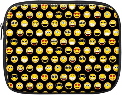 Amazon Co Jp Instantartsかわいい絵文字印刷ラップトップバッグスリーブケースポーチforタブレット9 7インチ 27x21x2cm ブラック パソコン 周辺機器