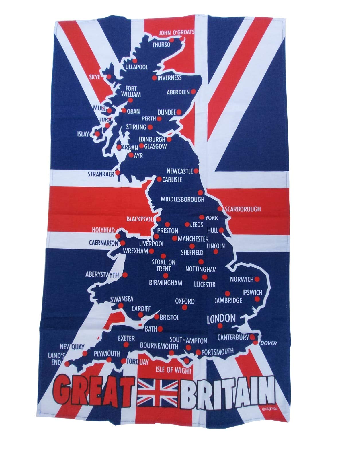 Great Britain Union Jack Tea Towel by Great Britain Tea Towel
