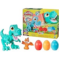 Play-Doh Dino Crew Crunchin' T-Rex Toy for Kids 3 Years and Up with Funny Dinosaur Sounds and 3 Play-Doh Eggs, 2.5 Ounces Eac