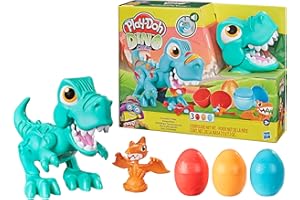 Play-Doh Dino Crew Crunchin' T-Rex Toy for Kids 3 Years and Up with Funny Dinosaur Sounds and 3 Play-Doh Eggs, 2.5 Ounces Eac