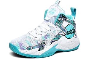 Huogra Boys Basketball Shoes Kids Basketball Sneakers Breathable Tennis Shoes for Boys Girls