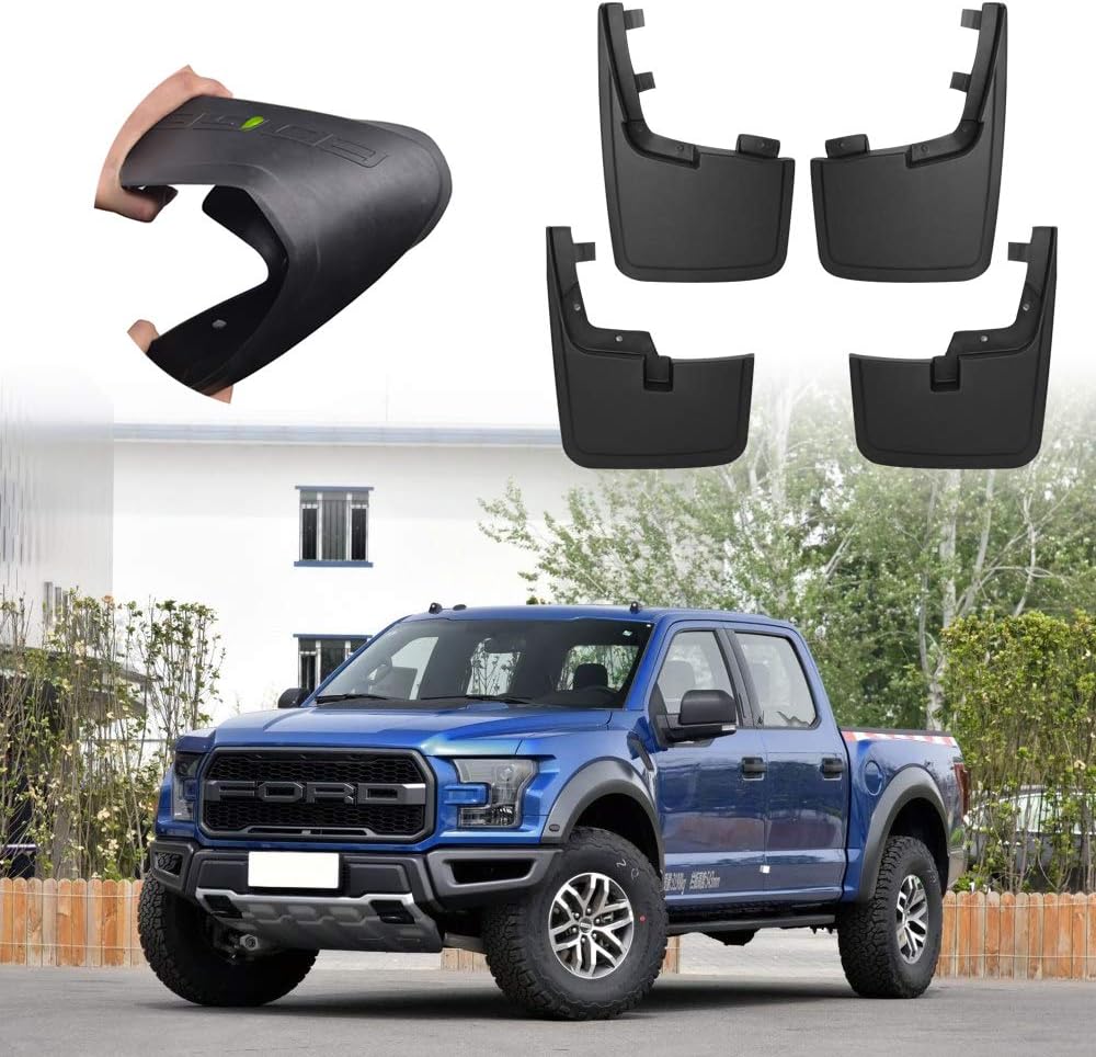 Molded Splash Guards Mud Flaps Without Wheel Lip For Ford F-150 2015-2018 Fender Flares Mudflaps Mud Guards