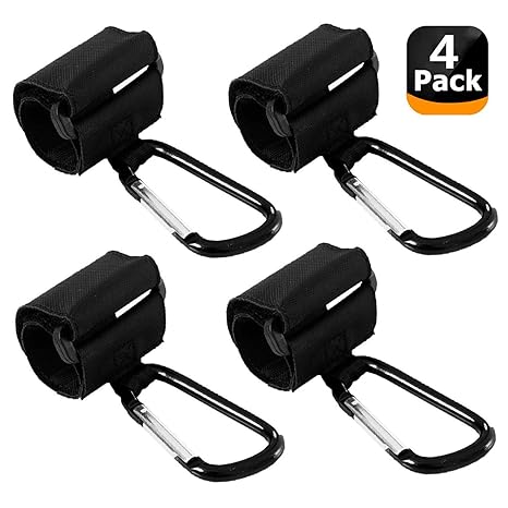 HIG HIG Stroller Hooks Mommy Hook - 4 Pack of Baby Stroller Organizer Hook Clip for Multi-Purpose, Hanger for Baby Diaper Bags, Groceries, Clothing, Purse