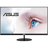 ASUS VL249HE 23.8” Eye Care Monitor, 1080P Full HD, 75Hz, IPS, Adaptive-Sync/FreeSync, Eye Care, HDMI VGA, Frameless Slim Des