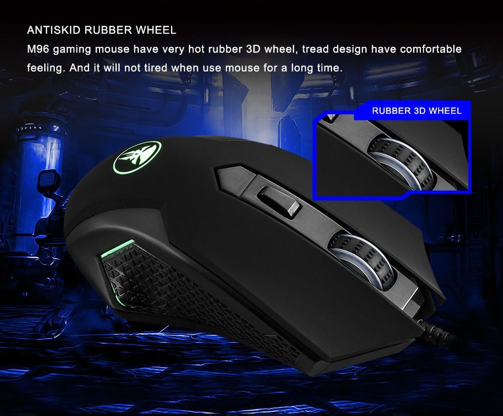 GT Gaming Mouse Wired [Breathing Light] Ergonomic Game USB Computer Mice RGB Gamer Desktop Laptop PC Gaming Mouse, 7 Buttons for Windows 7/8/10/XP Vista Linux, Black: Electronics