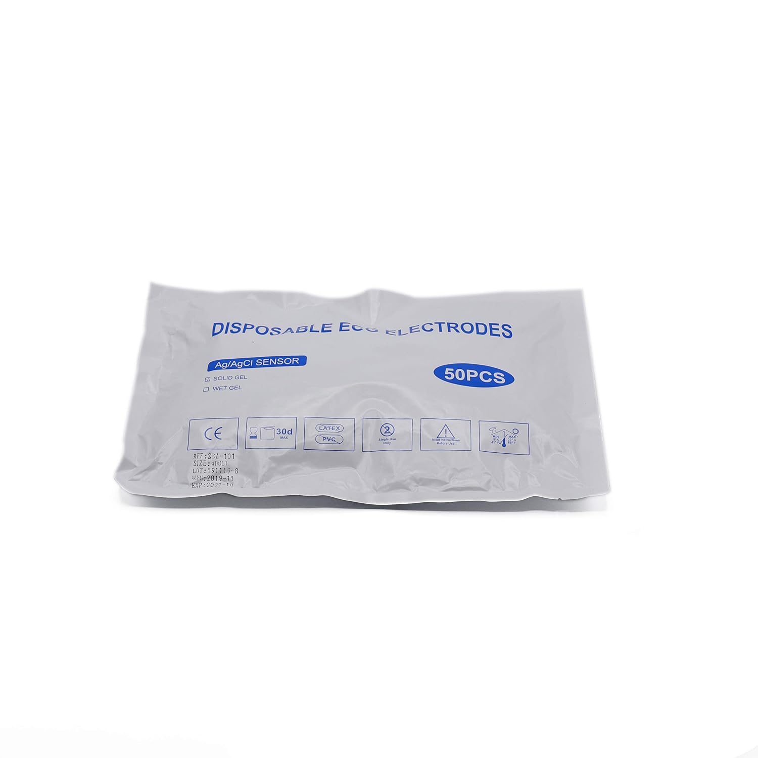 Sino-K Compatible Disposable ECG/EKG Adhesive Button Electrode Pad Adult Pack of 50 - Image 3