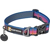 Ruffwear, Crag Dog Collar, Alpine Dusk, 14"-20" | Stylish Adventure Collar with Premium Reflective Tubelok Webbing, Side Release Buckle, Aluminum V-Ring &amp; ID Tag Silencer