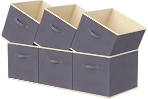 Lifewit Storage Cubes, Cube Storage Bins, 6 Pack Collapsible Storage Baskets for Shelves, Fabric Closet Storage Bins for Util