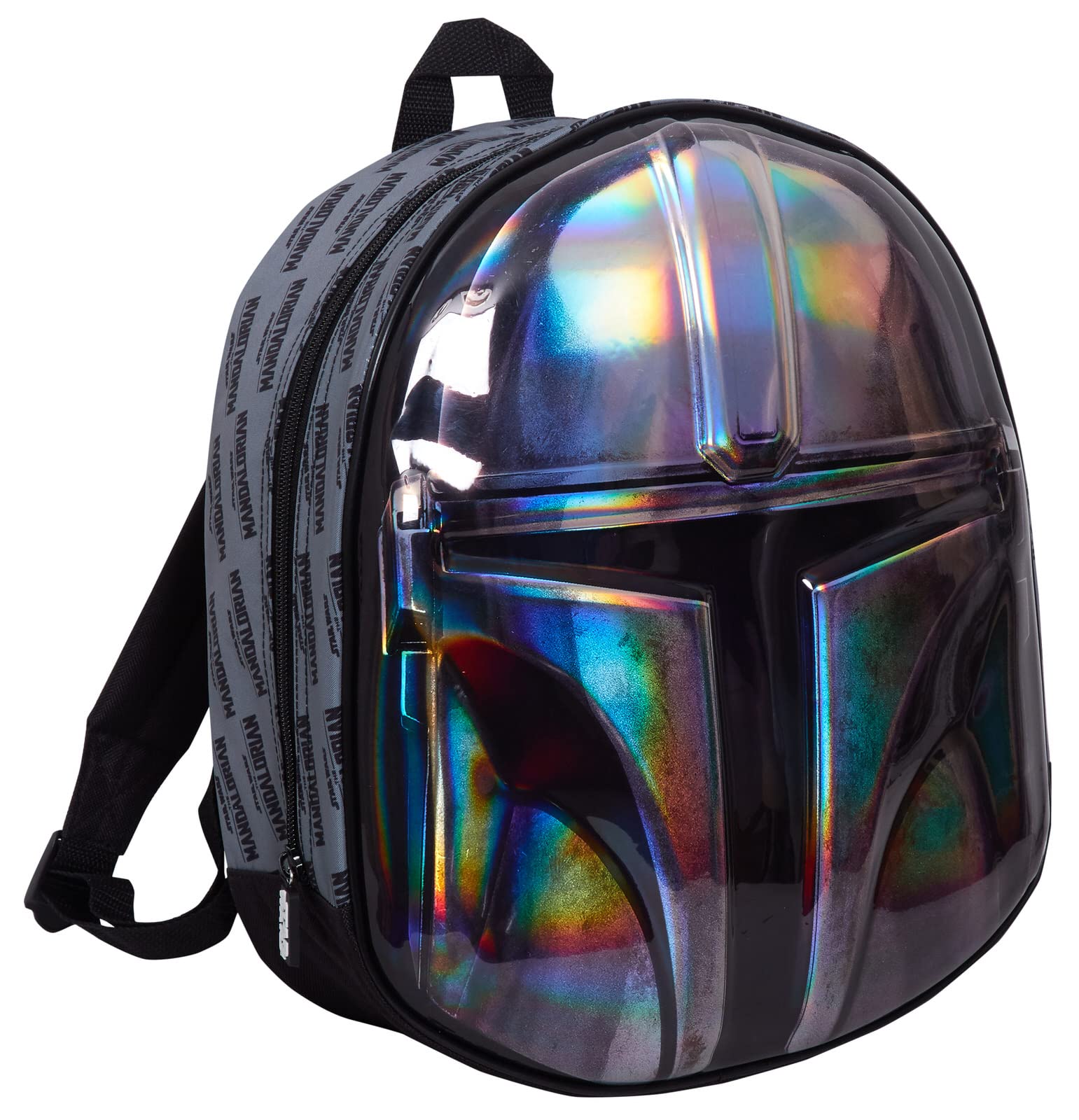 The Mandalorian Helmet Bag Official Star Wars 3D Metallic Beskar Metal Like Backpack for Kids School Rucksack Lunch Bag