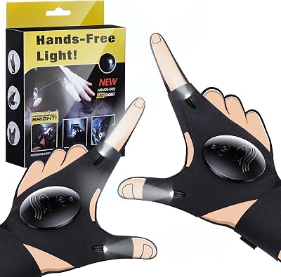 Preciva LED Gloves Super Bright Torch for Night Fishing Running Car Repairing