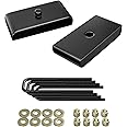 PROEZE 1" Leveling Lift Block Kit for 1999-2023 Silverado Sierra 1500 2WD 4WD, 1 inch Rear Black Leveling Lift Block Kit Extended Square U-Bolts