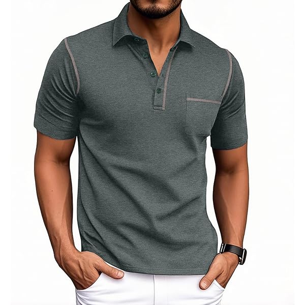 Mosytuky Ripe Red Cherry Print Polo Shirts for Men Dry Fit