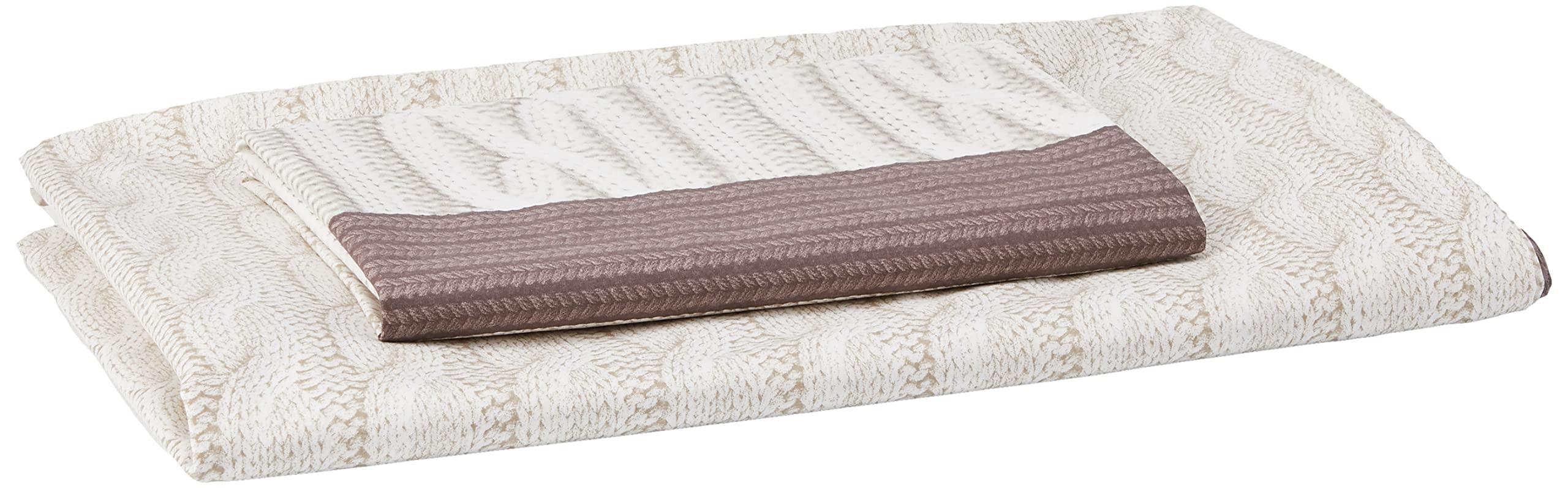 Halley Home 8595638203869 Cotton Linen Knitting – 220 x 140 cm Grey/Beige 100 x 135