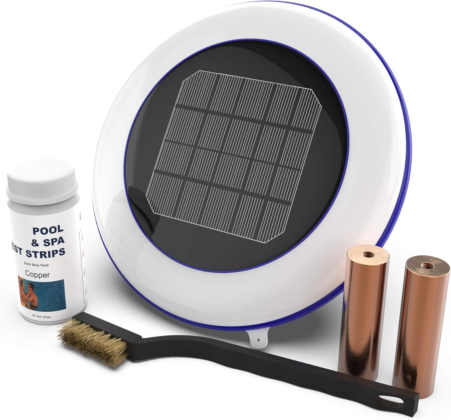 Solar Pool Ionisator Totet Algen Mit 80 Weniger Chlor Halt Wasser Sparkling Klar Ohne Algizide Behandelt Rundbecken 500 50 000 Liter Salzwasser Gechlort In Ground Oberirdischen Amazon De Garten