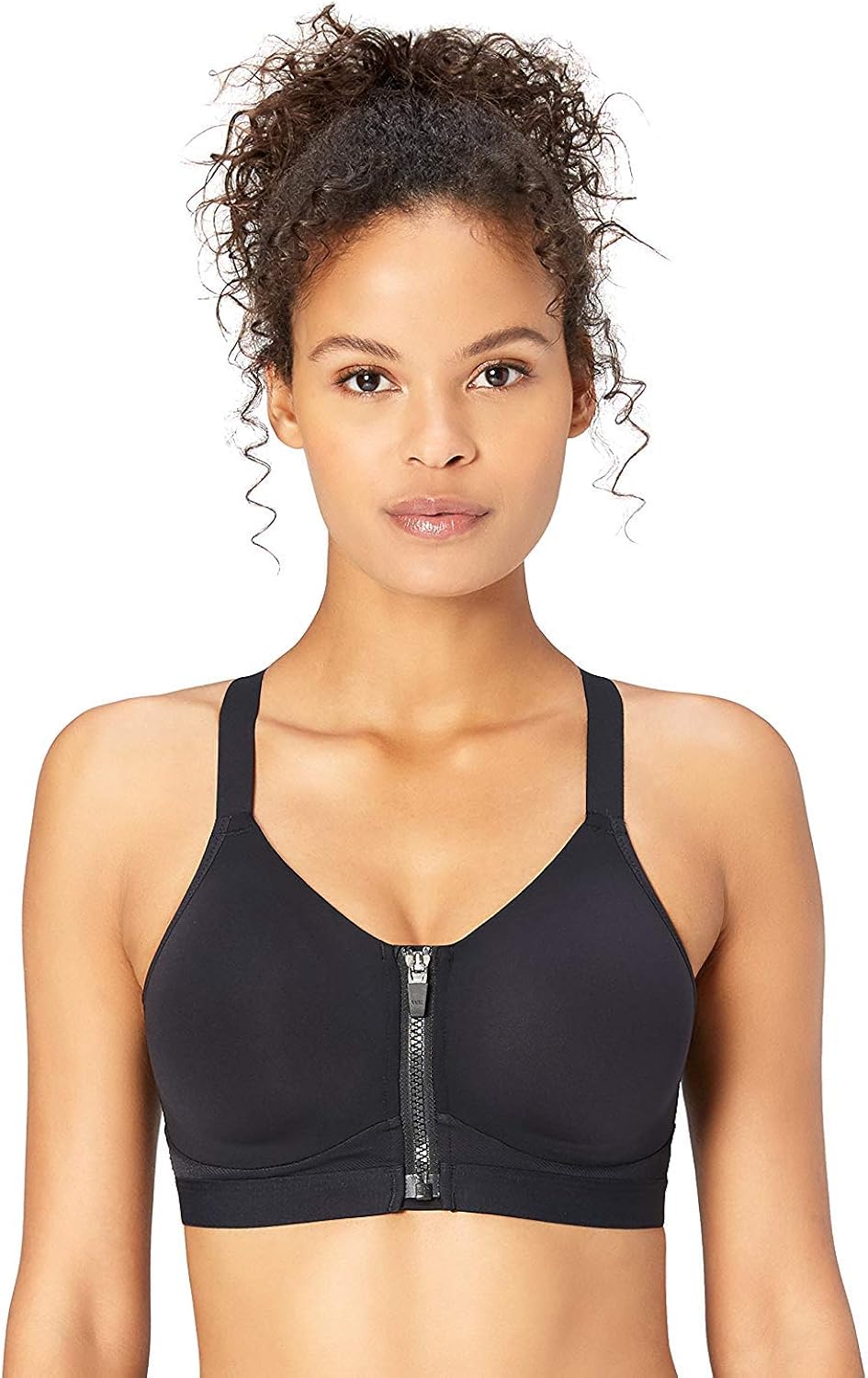 Core 10 Women's Medium Support Cross Back Front-Zip: Clothing