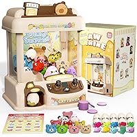 Claw Machine for Kids, Capybara Mini Machine for Age 3+, Toy Claw Machines with Plush and Squishy Prizes for Girls, Candy Grabber Dispenser Toy for Boys, Birthday Gifts for Kids Age 3 4 5 6 7 8