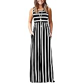 MOLERANI Women's Loose Plain Maxi Dresses Casual Long Dresses with Pockets