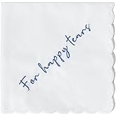 Mother of the Bride Gifts Happy Tears Wedding Handkerchief Something Blue for Bride on Wedding