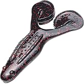 Strike King Rage Toad Fishing Lure, Soft Plastic Toad, Black Neon | 4-Inches, 5-Pack