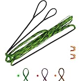 Deerseeker Archery Bowstring Set with 2 Nocking Points Dacron Recurve Bow String Replacement 12, 14, 16 Strands for Traditional Longbow Bow Shooting 48-70 inches (1pcs)