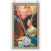 St Cecilia Prayer Card With Medal Patron Saint Catholic Christian Pendant Charm