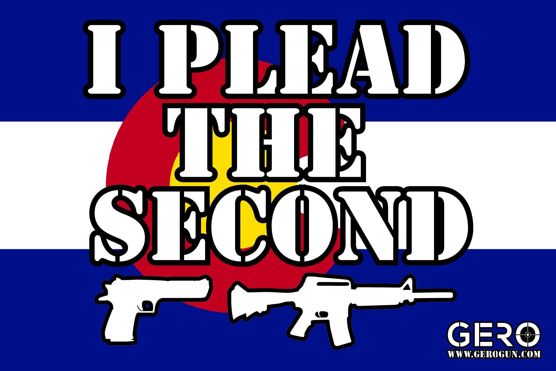 GERO Second Amendment State Flag Stickers -2nd Amendment Car Stickers for Car Window Truck Decals NRA Decal Gun Rights Decal Gun Control Bumper Sticker Gadsden Flag - Colorado Flag