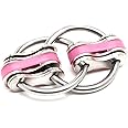 Fidgetland Noah - ADHD/ADD, Stress & Anxiety, Bike Chain Fidget, Classroom Approved (Solid Rings) (Pink)