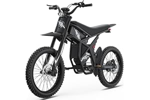 BOOTIME GT73 Electric Dirt Bike for Adults 2500W Electric Bike with 1747Wh(48V 18.2AH*2) Removable Batteries 37MPH Speed 85Mile Range 25" x2" Motorcycle Tires Dual Hydraulic Brakes & Full Suspension