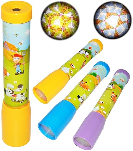 alles-meine.de GmbH 3 Stück _ große Kaleidoskope - Bunte Motive - Bilder - Kinderkaleidoskop - Dia - Projektor - für Kinder M