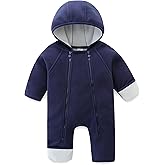 JingleBaBa Newborn Baby Fleece Jumpsuit Girls Boys Winter Hooded Coverall Romper Cute Baby Snowsuit Clothes