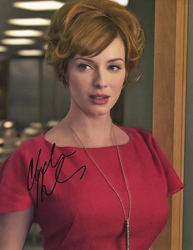 Christina Hendricks Mad Men Signed Red Head Bombshell 11x14 Photo
