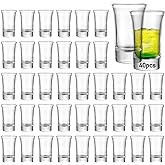 Aoeoe 40 Pack Shot Glass Bulk Set with Heavy Base, 1.5 Ounce Whiskey Shot Glasses, Clear Shot Glasses Set, Round Shot Glass Bulk, Small Shot Cups for Vodka, Whiskey, Tequila, Espresso, Liquor