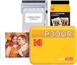 Kodak Mini 3 Retro 3x3 Portable Photo Printer 38 Sheets Bluetooth Yellow