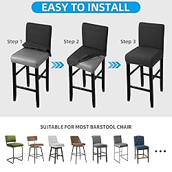 YISUN Waterproof Bar Stool Covers, Stretch Pub