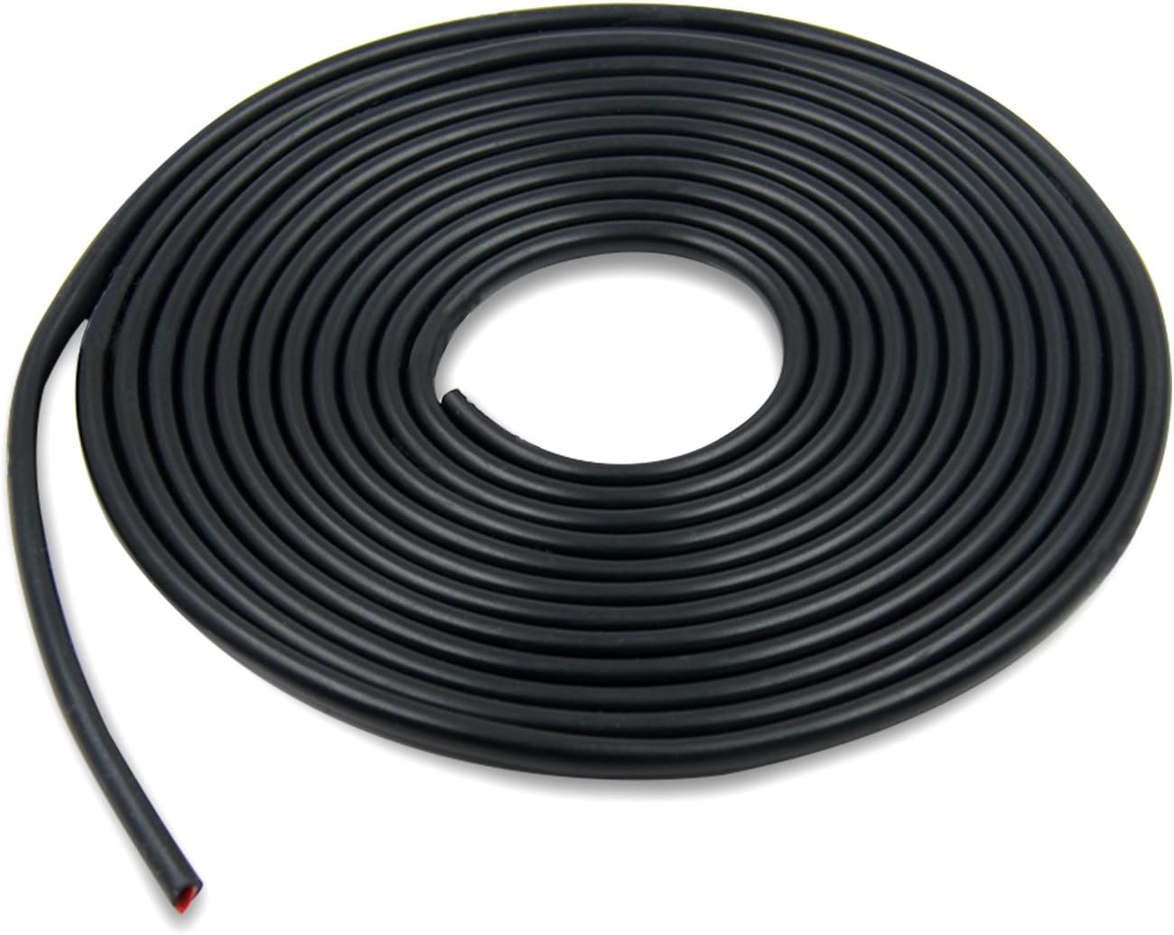 U Shape Car Door Edge Guards Trim Anti-collision Self Adhesive PVC Seal Strip (Black, 16ft)