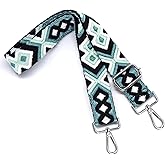 S&loyoe Silver bucklePurse Straps Replacement Crossbody Bag Strap Adjustable Wide Guitar Straps for Handbags 1.5inch (Diamond 03 silver)