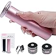 AprElm 4.8IN Longer Electric Foot Callus Remover with 80pcs Sandpaper Discs, Professional Aluminum Callus Remover for Feet, Stepless Speed Control Pedicure Tools for Dead Skin